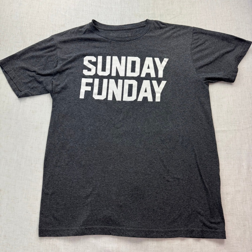 k.i.d. Sunday Funday Graphic T-Shirt Tee Mens XL Charcoal Grey Short Sleeve